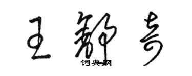 駱恆光王舒奇草書個性簽名怎么寫