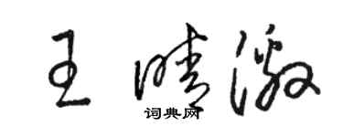駱恆光王晴激草書個性簽名怎么寫