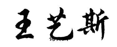 胡問遂王藝斯行書個性簽名怎么寫