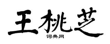 翁闓運王桃芝楷書個性簽名怎么寫