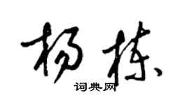 梁錦英楊棟草書個性簽名怎么寫