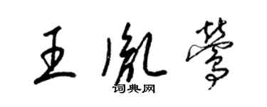 梁錦英王胤鶯草書個性簽名怎么寫