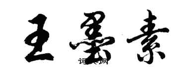 胡問遂王墨素行書個性簽名怎么寫