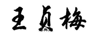 胡問遂王貞梅行書個性簽名怎么寫