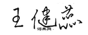 駱恆光王健蕊草書個性簽名怎么寫