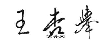 駱恆光王杏舉草書個性簽名怎么寫