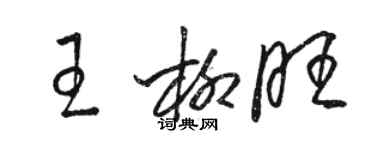 駱恆光王柳旺草書個性簽名怎么寫