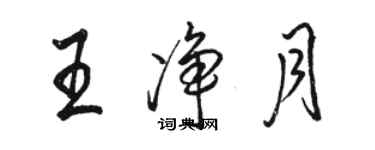 駱恆光王淨月行書個性簽名怎么寫