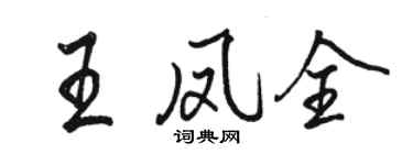 駱恆光王鳳全行書個性簽名怎么寫