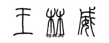 陳墨王林威篆書個性簽名怎么寫