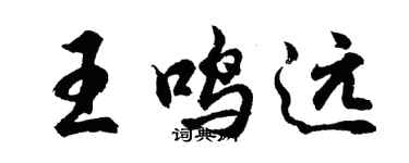 胡問遂王鳴遠行書個性簽名怎么寫