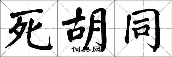 翁闓運死胡同楷書怎么寫