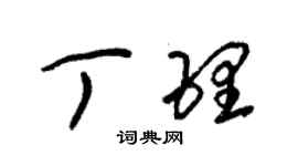 朱錫榮丁理草書個性簽名怎么寫