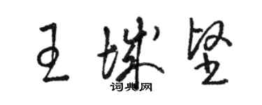 駱恆光王城堅草書個性簽名怎么寫