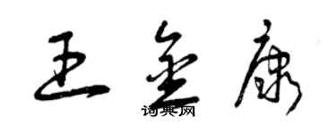 曾慶福王金康草書個性簽名怎么寫