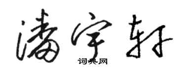 駱恆光潘宇軒草書個性簽名怎么寫