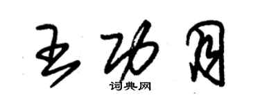 朱錫榮王功月草書個性簽名怎么寫