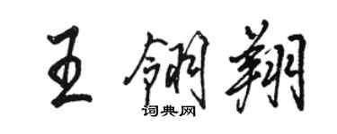 駱恆光王翎翔行書個性簽名怎么寫
