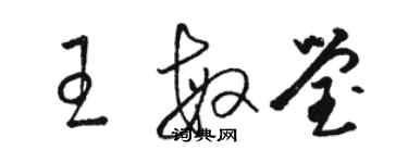 駱恆光王敏瑩草書個性簽名怎么寫