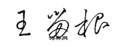 駱恆光王留根草書個性簽名怎么寫