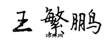 曾慶福王繁鵬行書個性簽名怎么寫