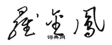 駱恆光羅金鳳草書個性簽名怎么寫