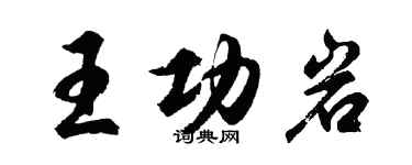 胡問遂王功岩行書個性簽名怎么寫