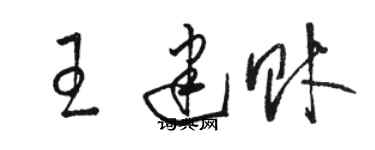 駱恆光王建財草書個性簽名怎么寫