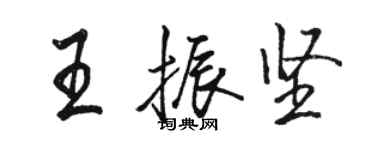 駱恆光王振堅行書個性簽名怎么寫