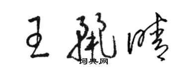 駱恆光王麗晴草書個性簽名怎么寫