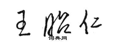 駱恆光王昭仁草書個性簽名怎么寫