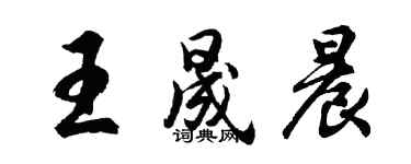 胡問遂王晟晨行書個性簽名怎么寫