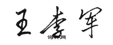 駱恆光王李軍行書個性簽名怎么寫