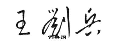 駱恆光王劉兵草書個性簽名怎么寫