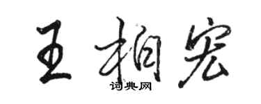 駱恆光王柏宏行書個性簽名怎么寫