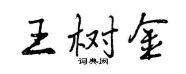 曾慶福王樹金行書個性簽名怎么寫