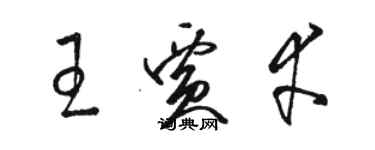 駱恆光王賈幸草書個性簽名怎么寫