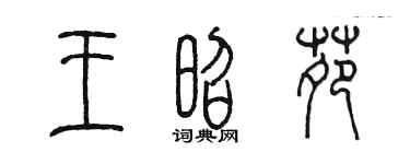 陳墨王昭苑篆書個性簽名怎么寫
