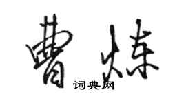 駱恆光曹煉行書個性簽名怎么寫