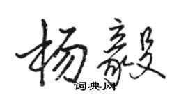 駱恆光楊毅行書個性簽名怎么寫