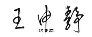 駱恆光王申靜草書個性簽名怎么寫