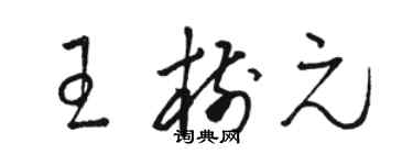 駱恆光王樹元草書個性簽名怎么寫