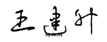 曾慶福王建升草書個性簽名怎么寫