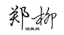 駱恆光鄭柳行書個性簽名怎么寫