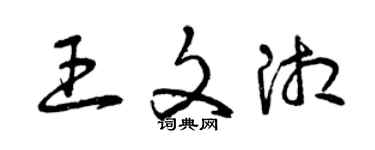 曾慶福王文湘草書個性簽名怎么寫