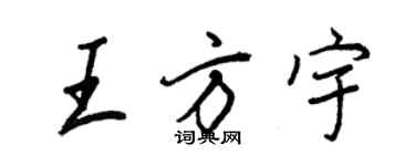 王正良王方宇行書個性簽名怎么寫