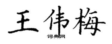 丁謙王偉梅楷書個性簽名怎么寫