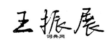 曾慶福王振展行書個性簽名怎么寫