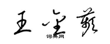 梁錦英王金苹草書個性簽名怎么寫