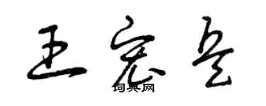 曾慶福王宏兵草書個性簽名怎么寫